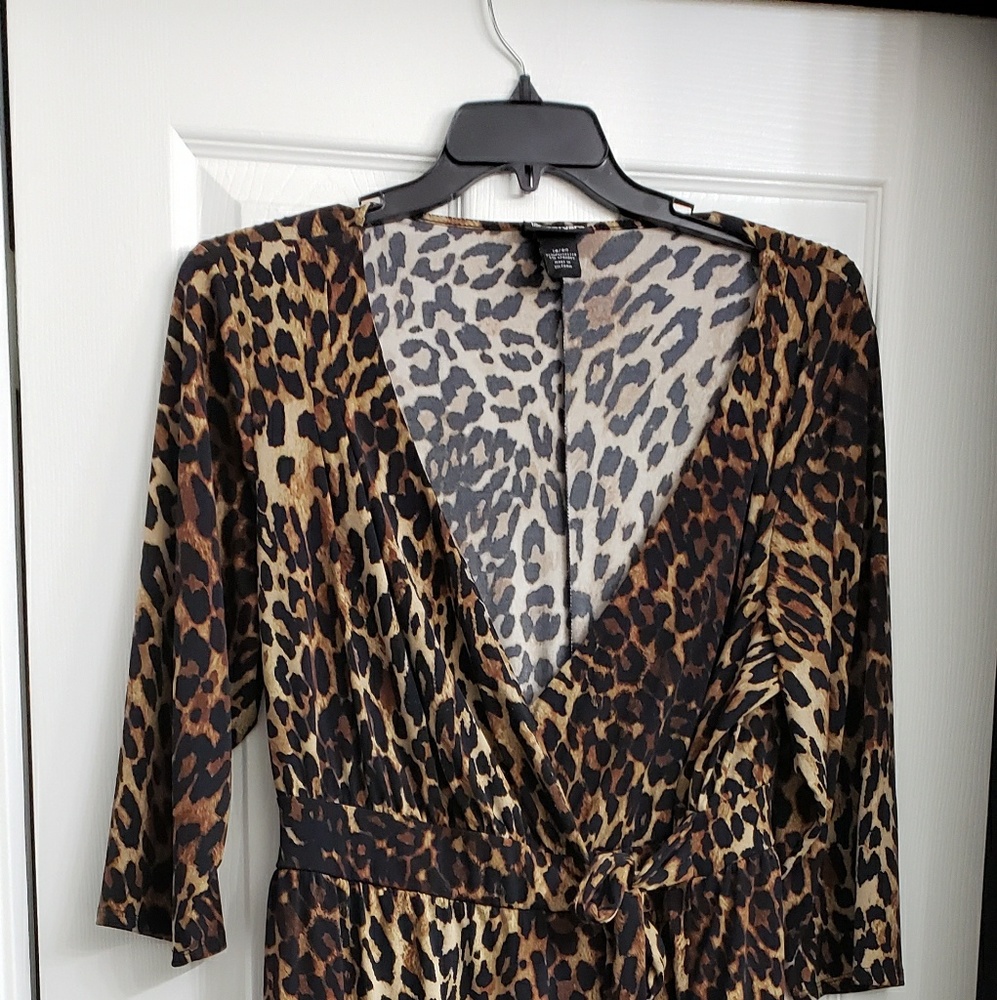 leopard print wrap dress